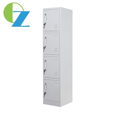 Modern Style Steel Office Lockers 4 Door Metal Lockers  Corrosion Protection