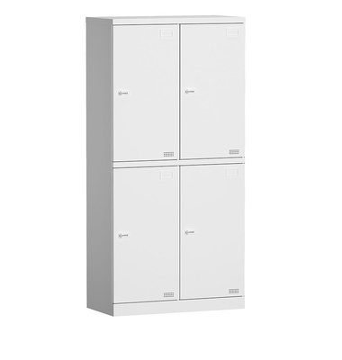 H1850*W900*D450mm Flush 4 Door Metal Lockers Staff Metal Storage Wardrobe Frameless