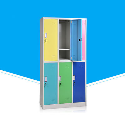 Swimming Pool Lateral Steel 6 Door D450mm Metal Locker Cupboard