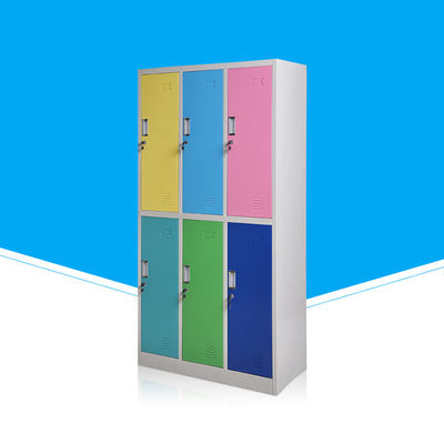 Swimming Pool Lateral Steel 6 Door D450mm Metal Locker Cupboard