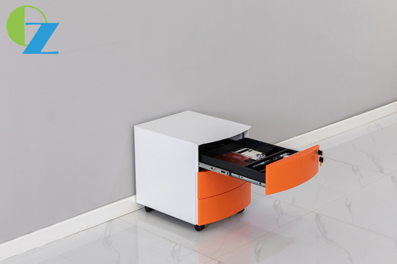 Arc Edge Side Open Office Mobile Pedestal Filing Storage Cabinet 3 Drawers